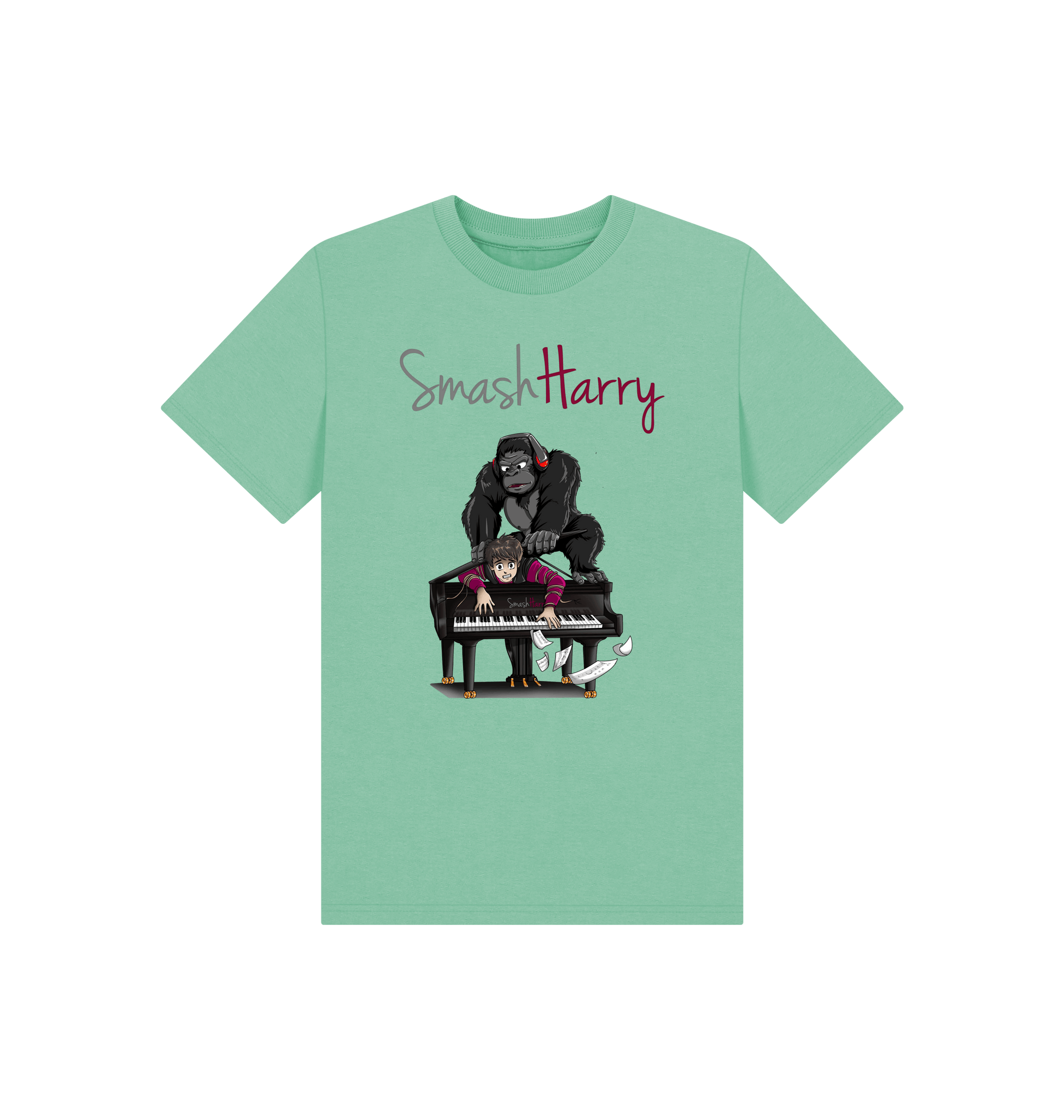 Peppermint Printed Kids T-Shirt Front