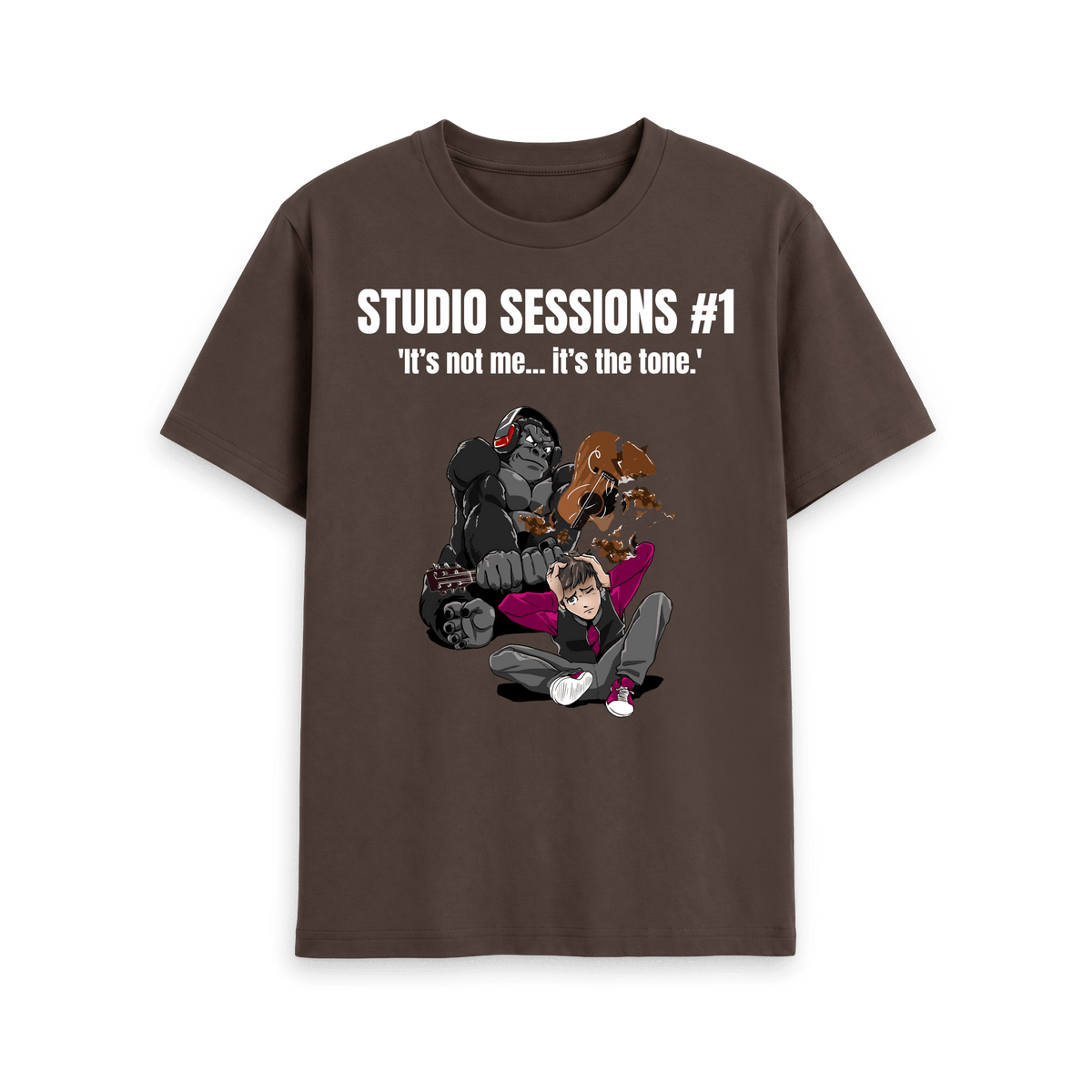 Chocolate Printed T-shirt Front