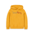Mustard Printed Kids Hoodie Front