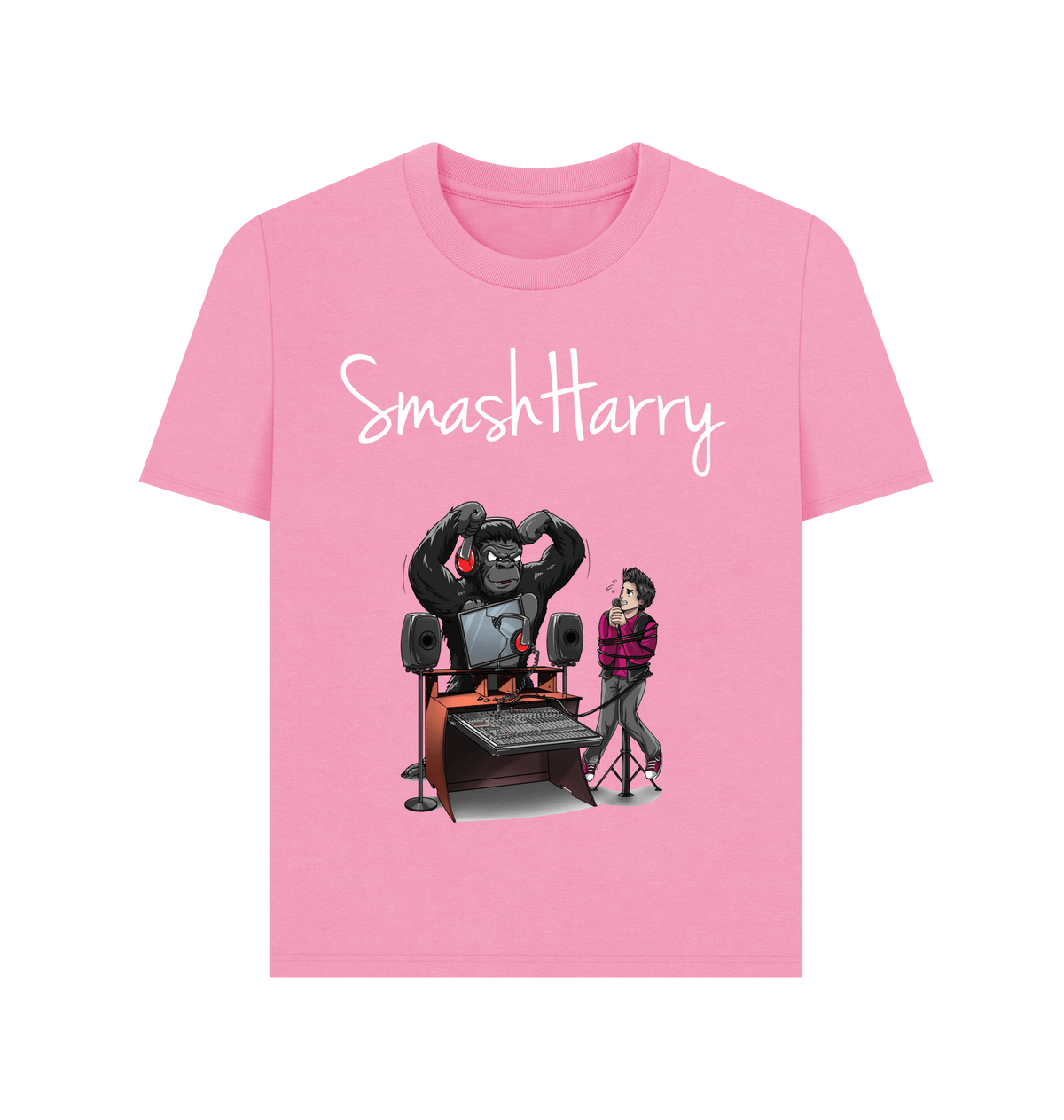 Rose Pink Printed T-shirt Front