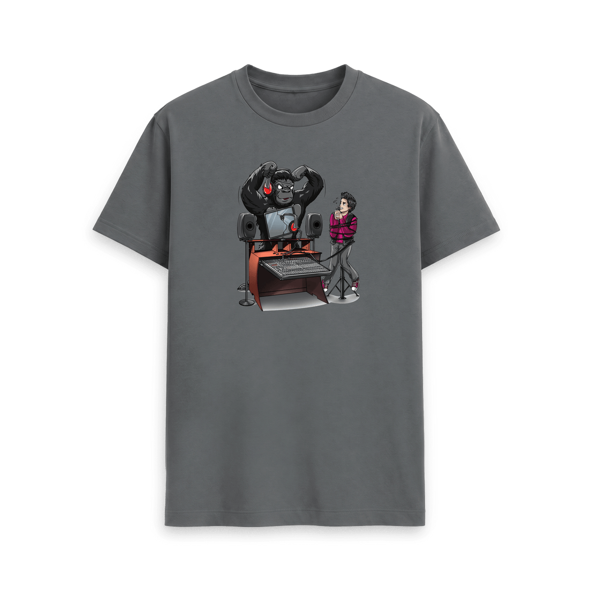 Slate Grey Printed T-shirt Front