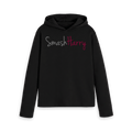 Black Printed Hoody Front