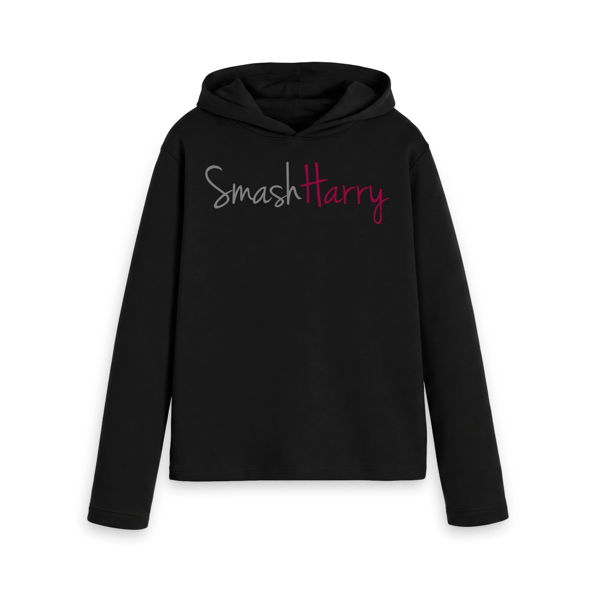 Black Printed Hoody Front