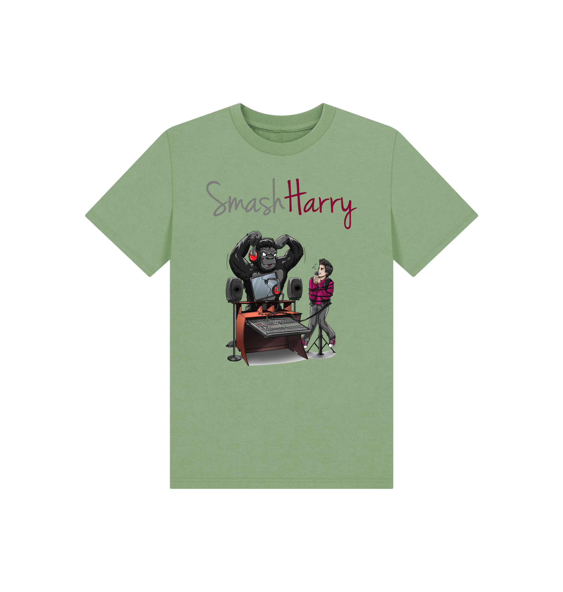 Sage Printed Kids T-Shirt Front