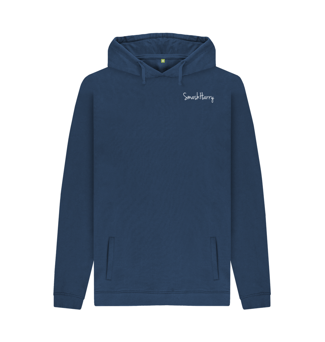 Navy Printed Hoody Front