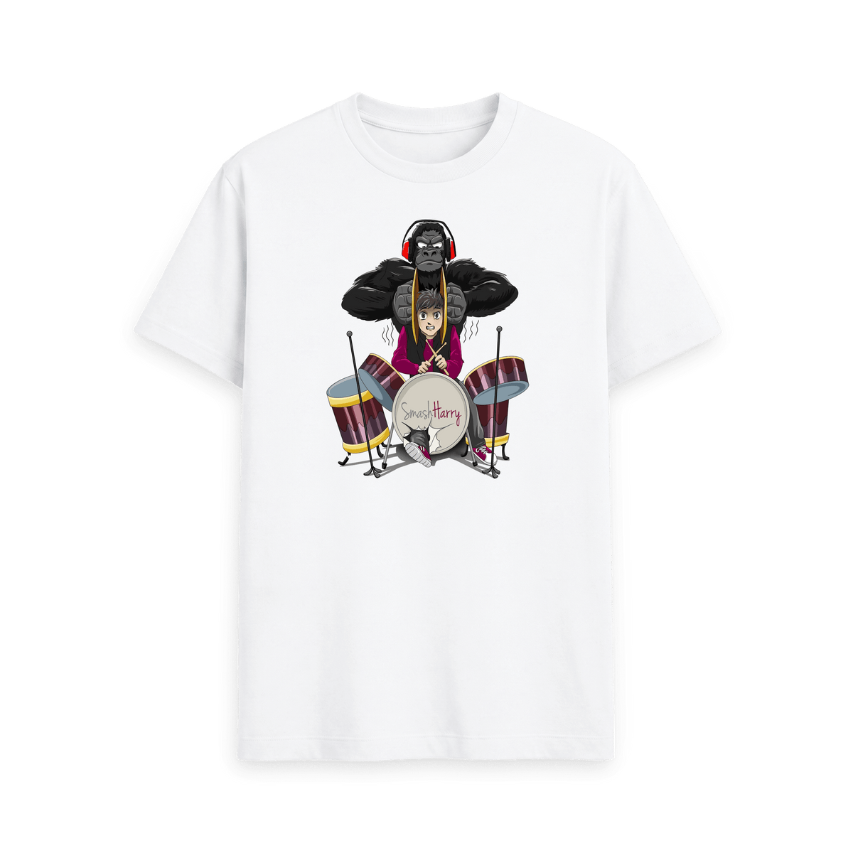 White Printed T-shirt Front