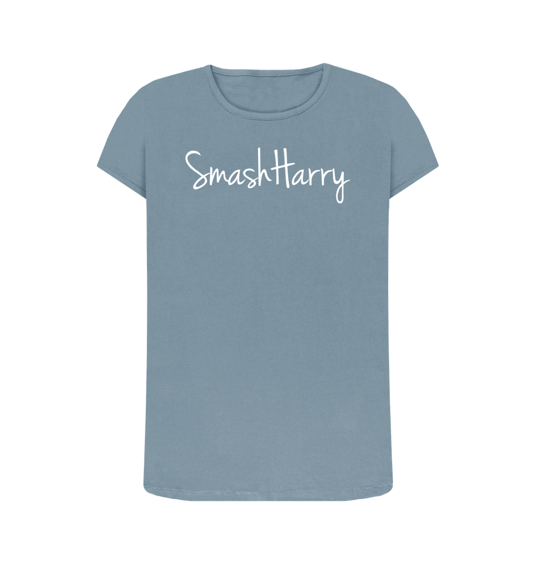 Stone Blue Printed T-shirt Front