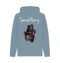 Stone Blue Printed Hoody Front