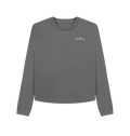 Slate Grey Printed Boxy Jumpers Front