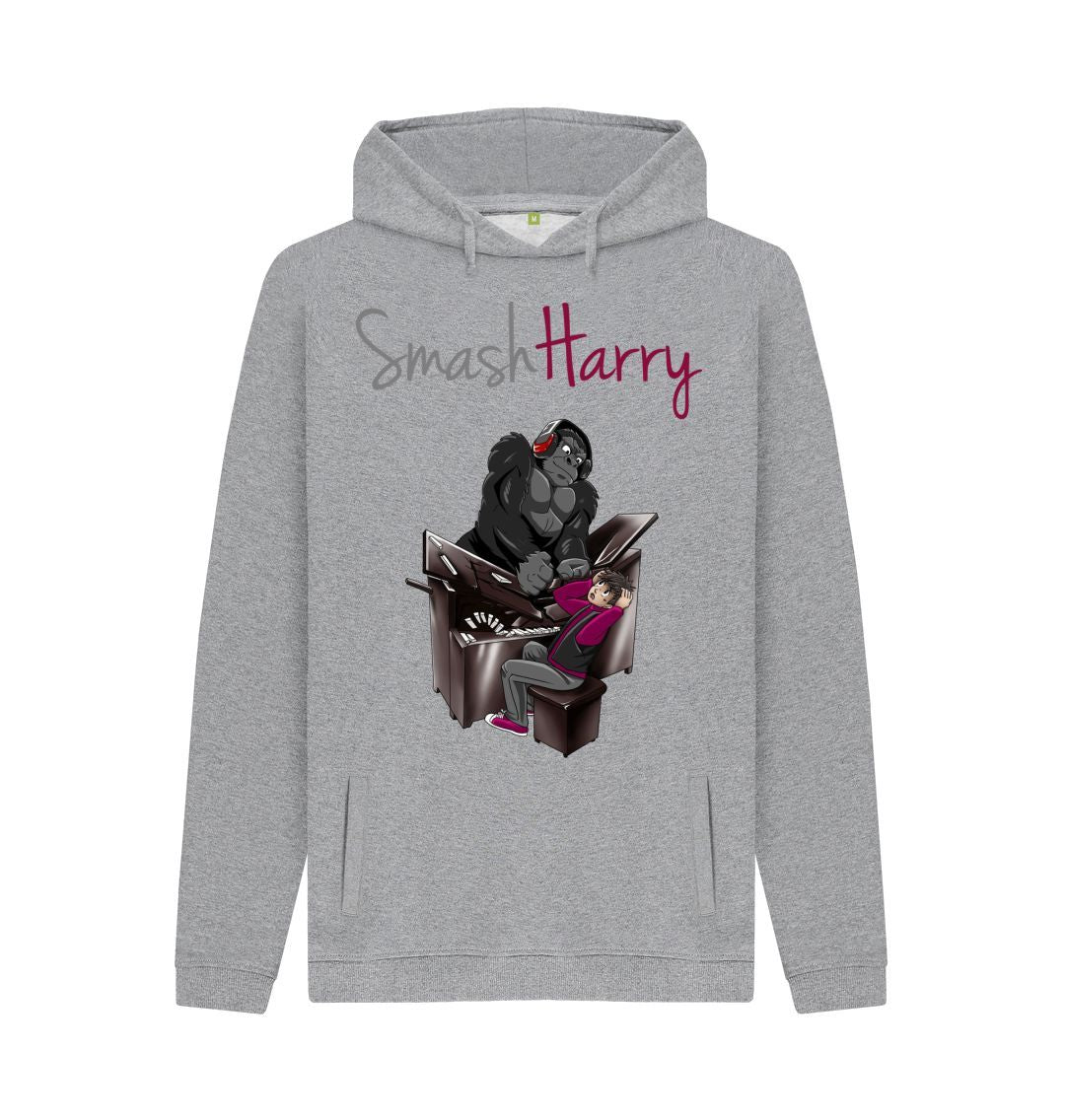 Light Heather SmashHarry Men's Organic Pullover Hoodie | Piano