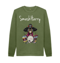 Khaki Printed Sweater Front
