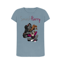 Stone Blue Printed T-shirt Front
