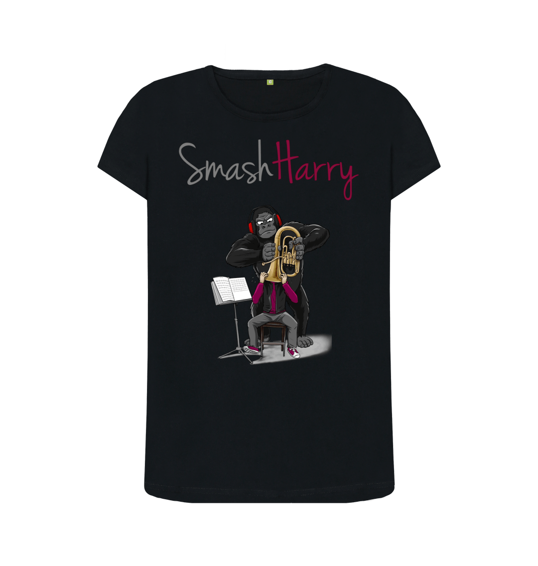 Black Printed T-shirt Front