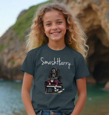 SmashHarry Kids' Organic Basic T-Shirt — Piano NEW