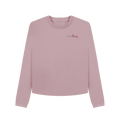 Mauve Printed Boxy Jumpers Front