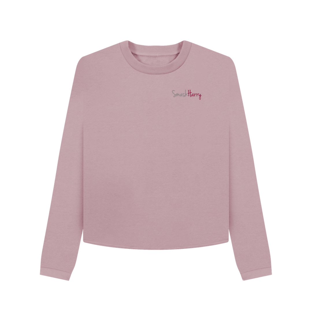 Mauve Printed Boxy Jumpers Front