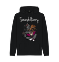 Black Printed Hoody Front