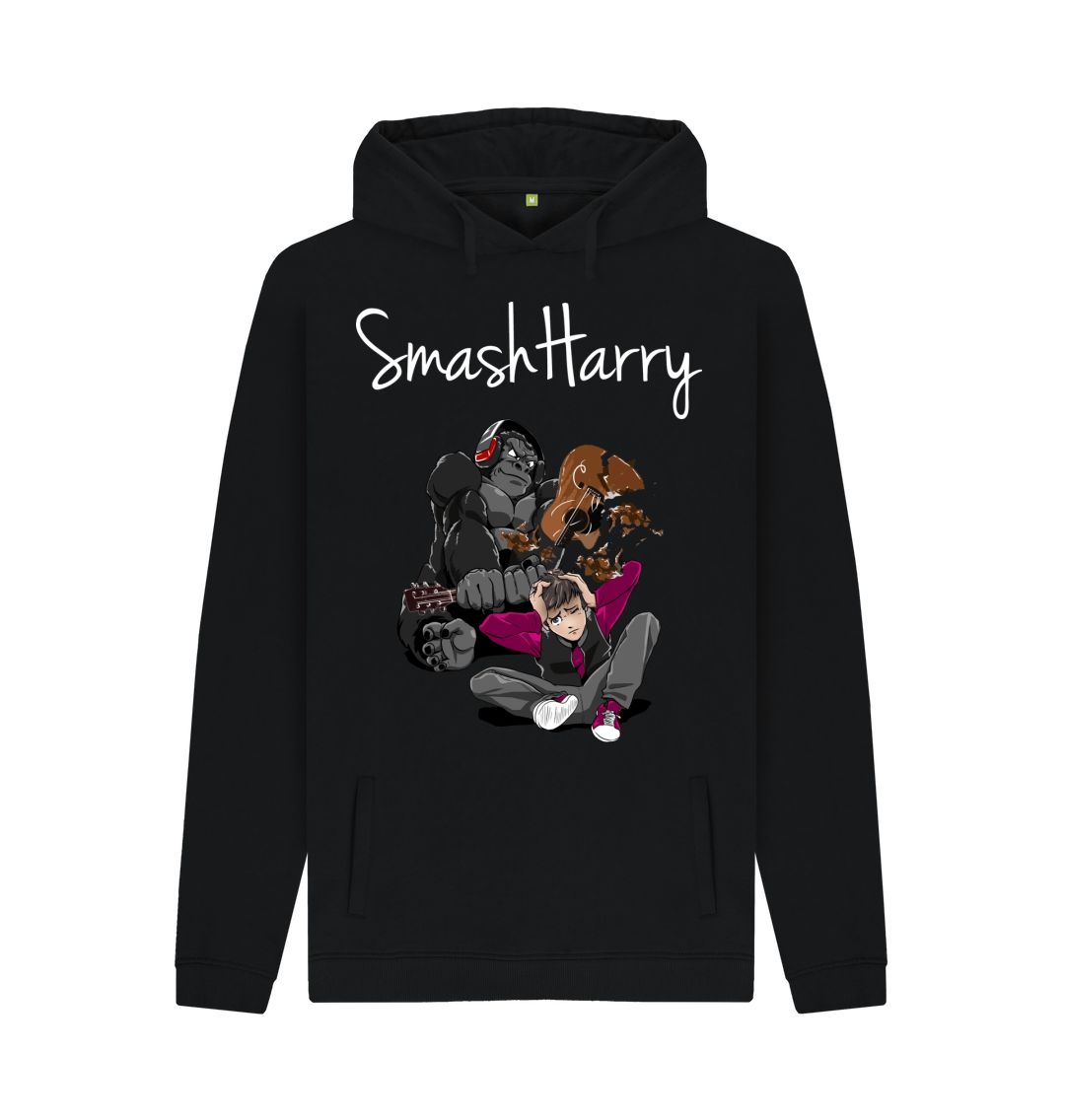 Black SmashHarry Men's Organic Pullover Hoodie \u2014 Guitar