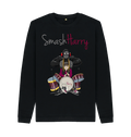 Black Printed Sweater Front