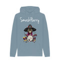 Stone Blue Printed Hoody Front