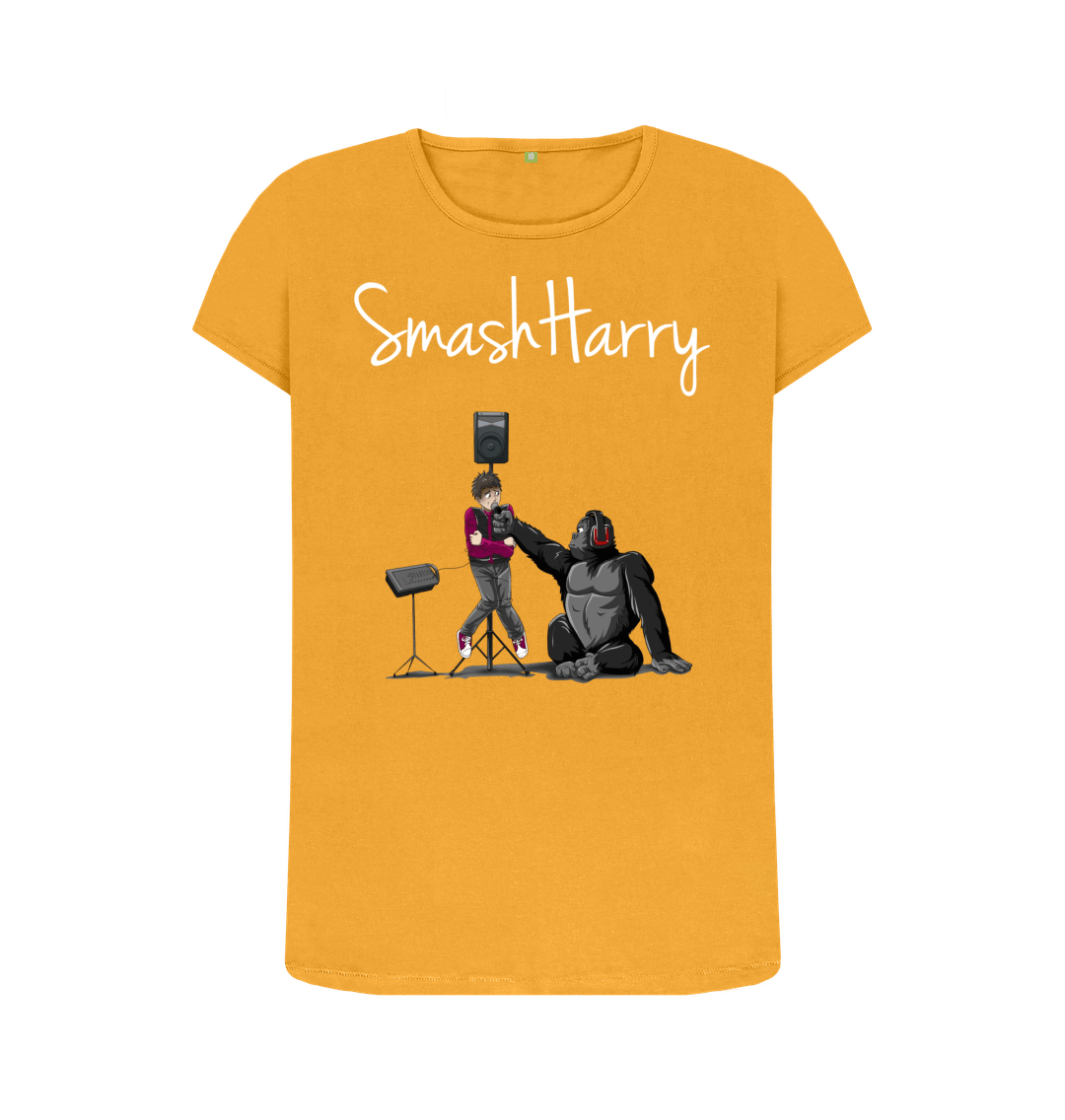Mustard Printed T-shirt Front