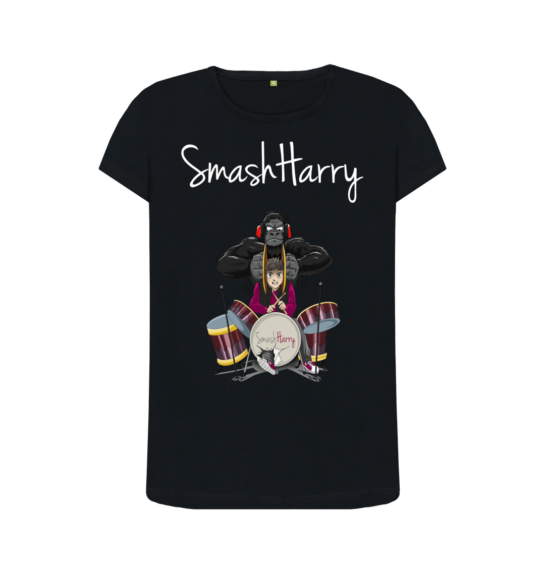 Black Printed T-shirt Front