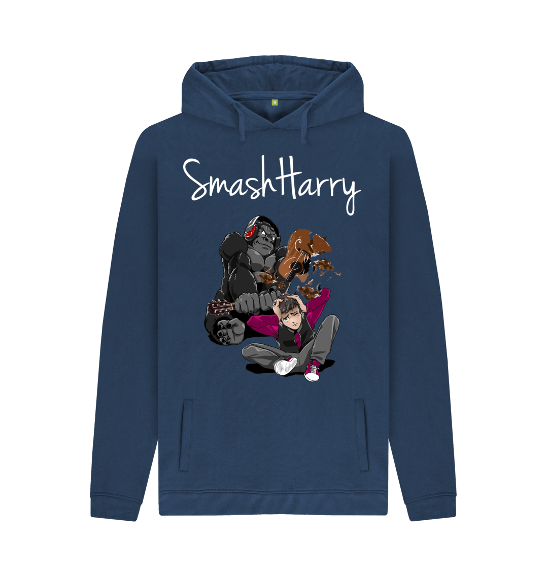 Navy Printed Hoody Front