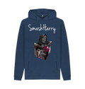 Navy Printed Hoody Front