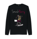 Black Printed Sweater Front