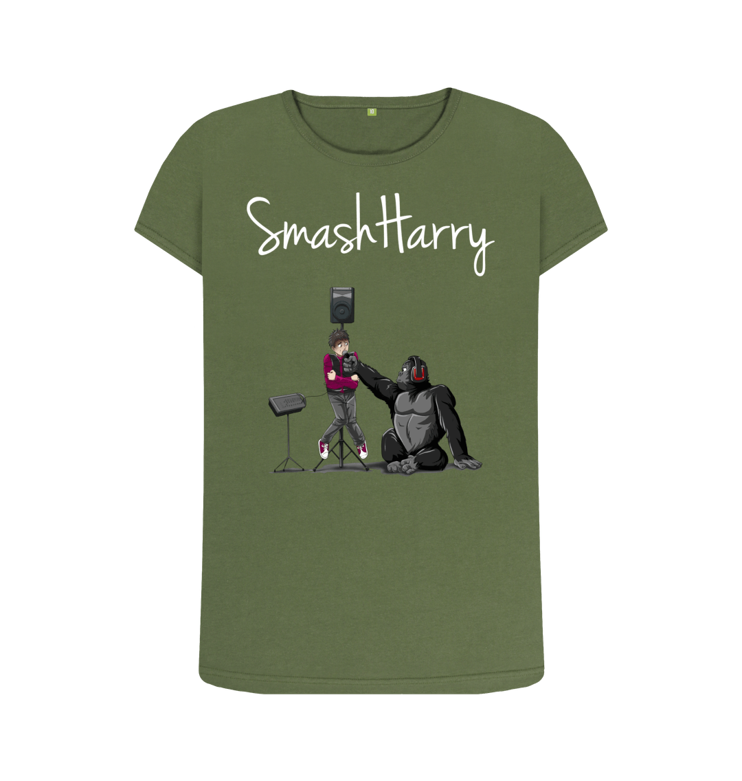 Khaki Printed T-shirt Front