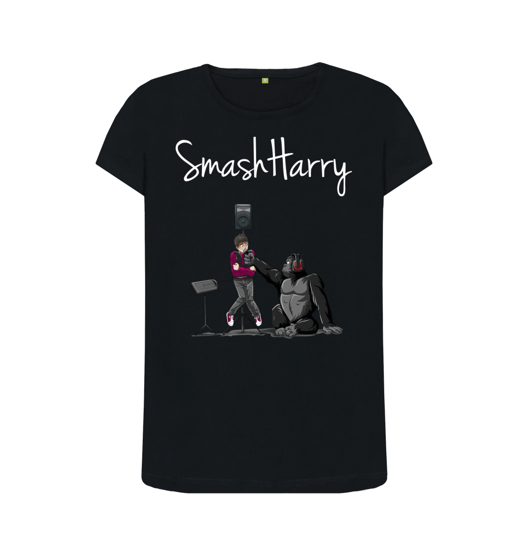 Black Printed T-shirt Front