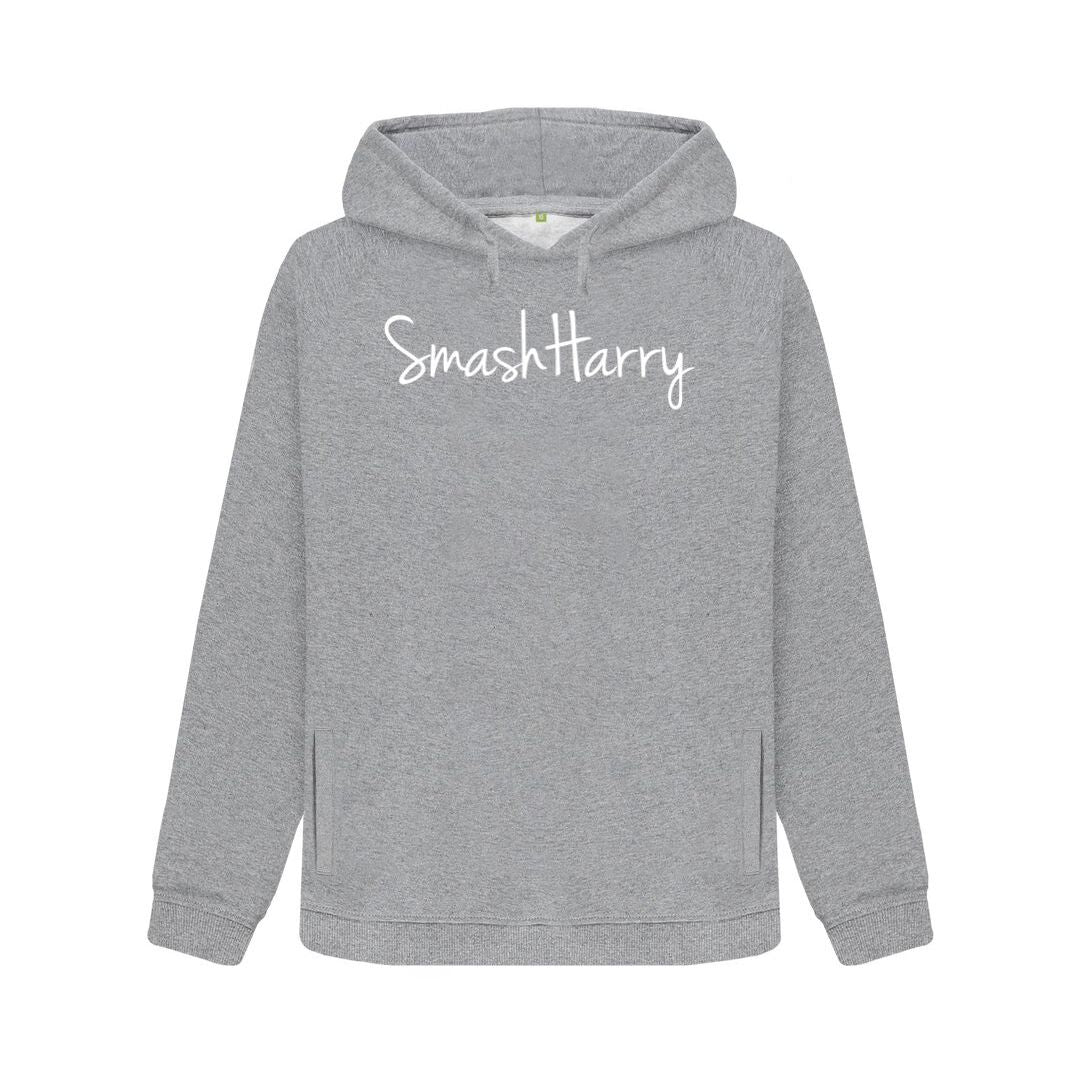 smashharry womens organic light heather pullover hoodie