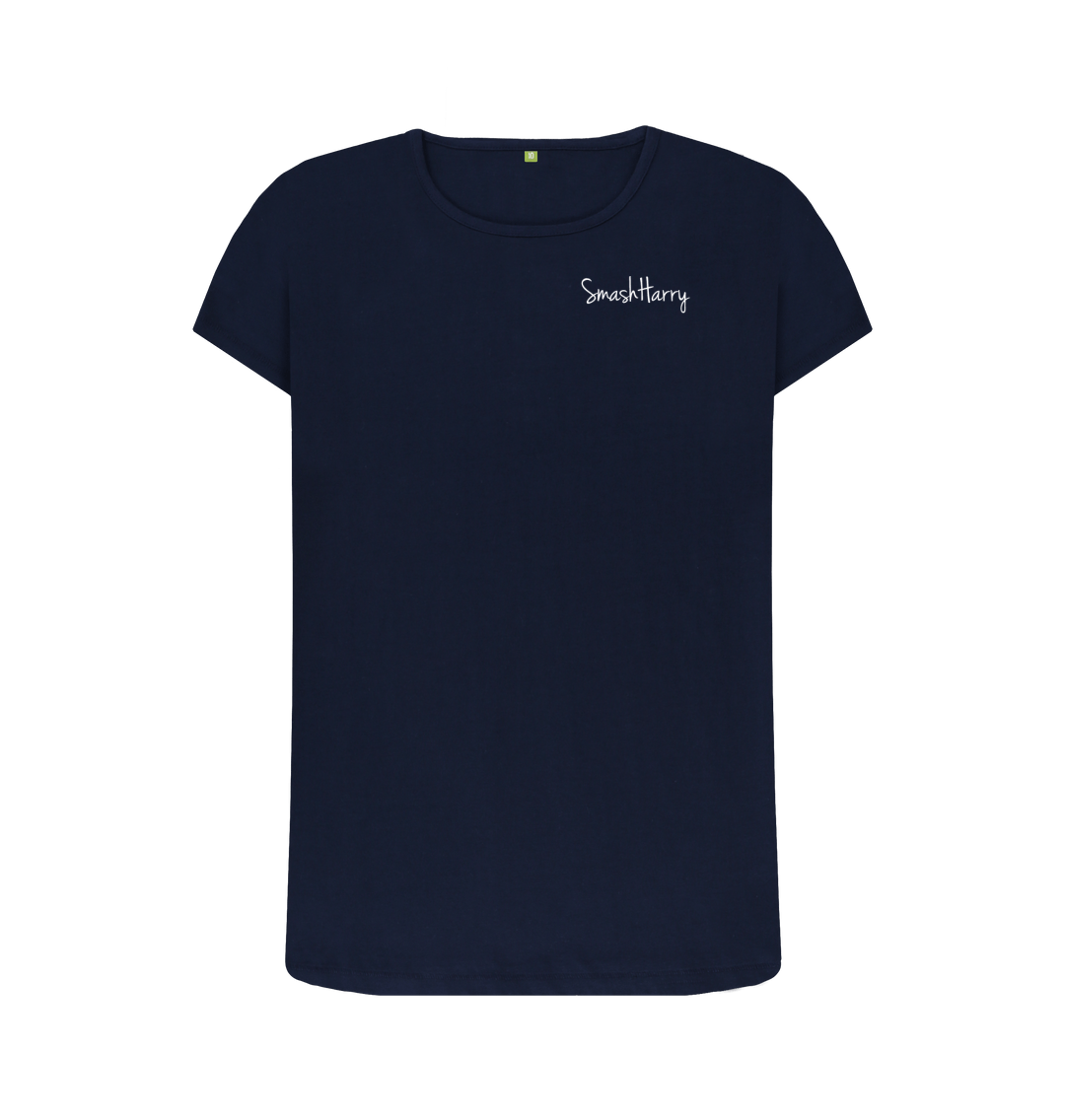 Navy Blue Printed T-shirt Front