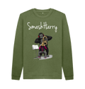 Khaki Printed Sweater Front