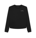 Black Printed Boxy Jumpers Front