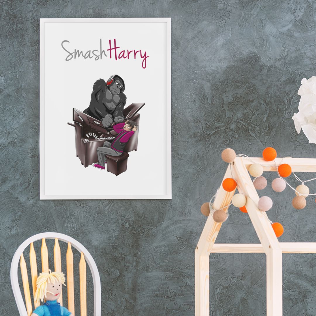 smashharry accessories art piano and smashharry logo poster