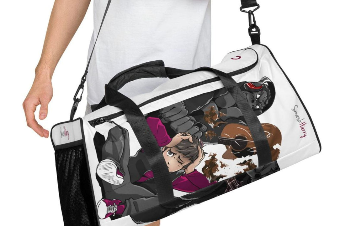 smashharry accessories duffle bag with guitar image