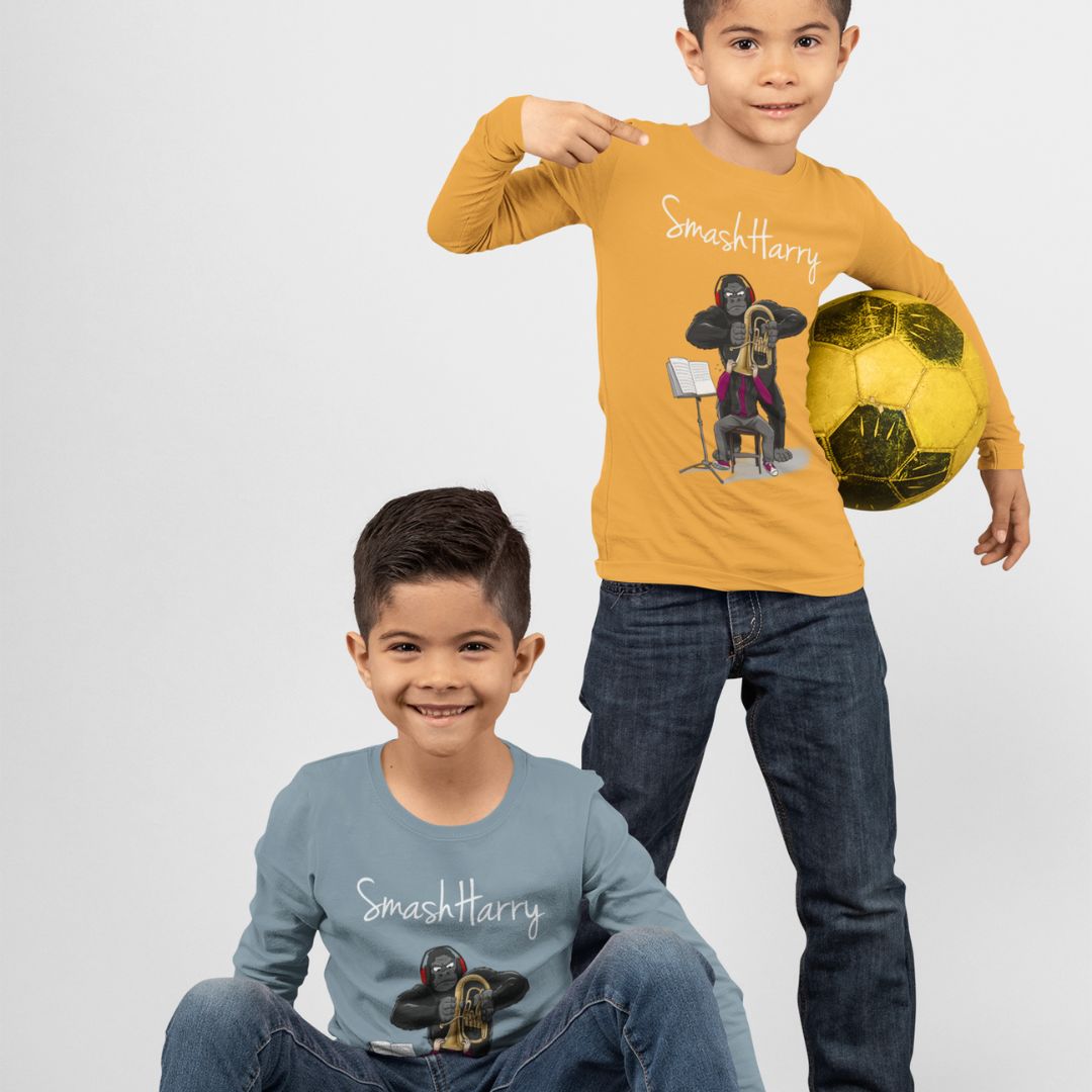 smashharry kids long sleeve t-shirt brass collection