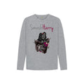 smashharry kids organic athletic grey long sleeve t-shirt with piano image