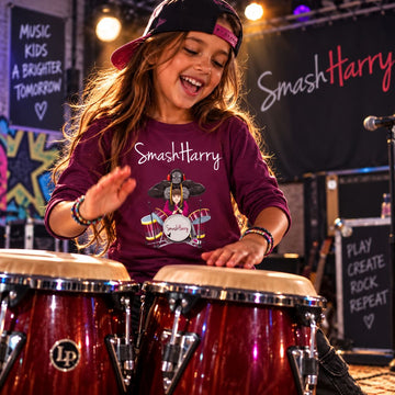 SmashHarry Kids' Organic Long Sleeve T-Shirt — Drums
