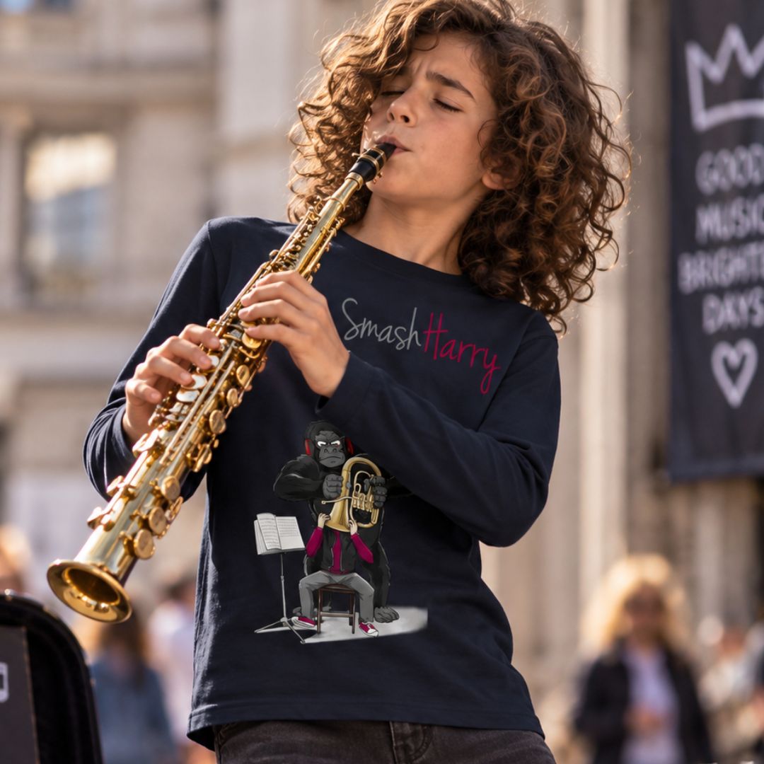 SmashHarry Kids' Organic Long Sleeve T-Shirt | Brass