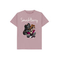 smashharry kids organic mauve t-shirt with guitar image and white logo