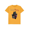 smashharry kids organic mustard t-shirt with piano image