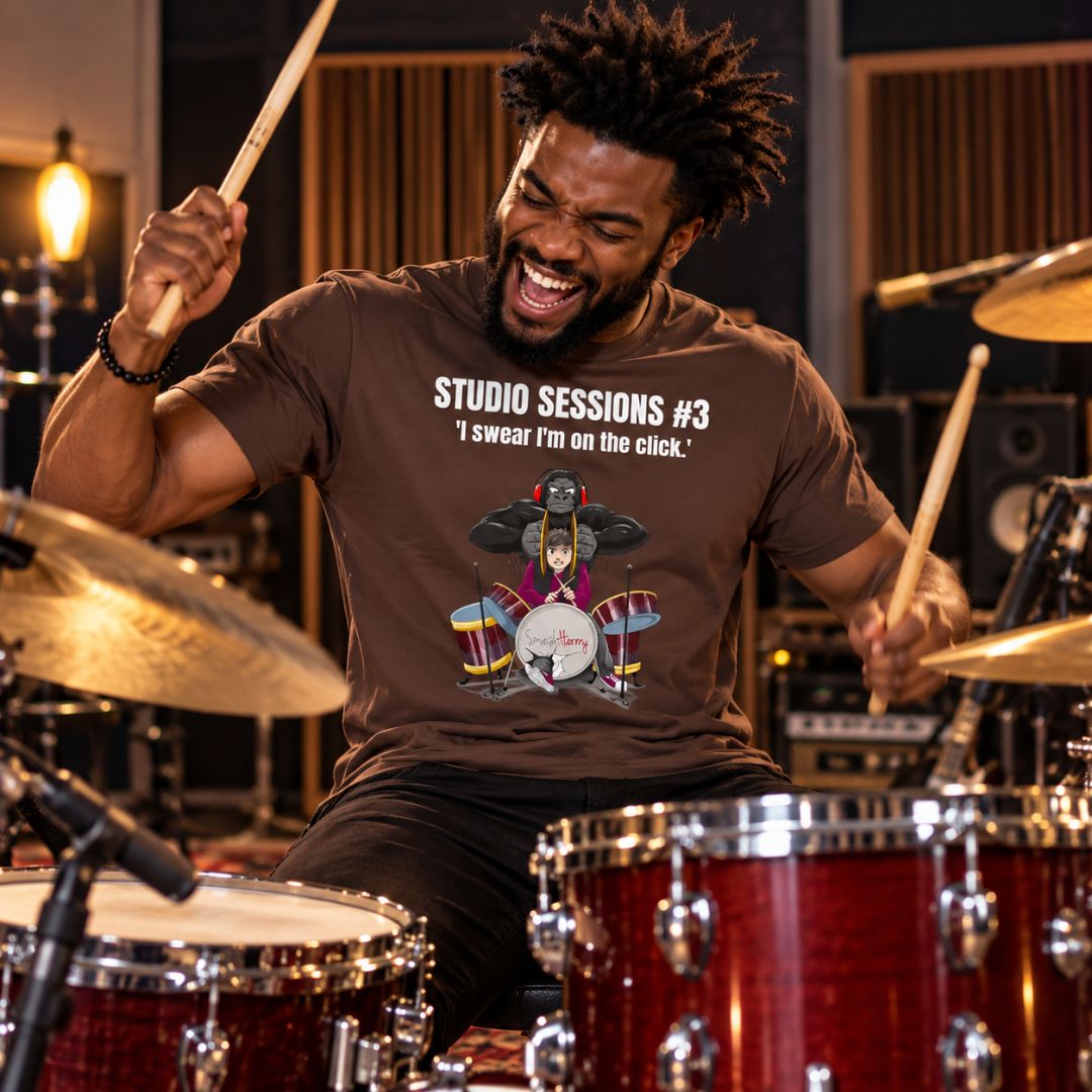 SmashHarry Men's Basic T-Shirt — Studio Sessions #3 Drums
