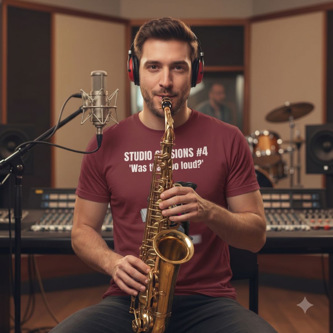 SmashHarry Men's Basic T-Shirt — Studio Sessions #4 Brass