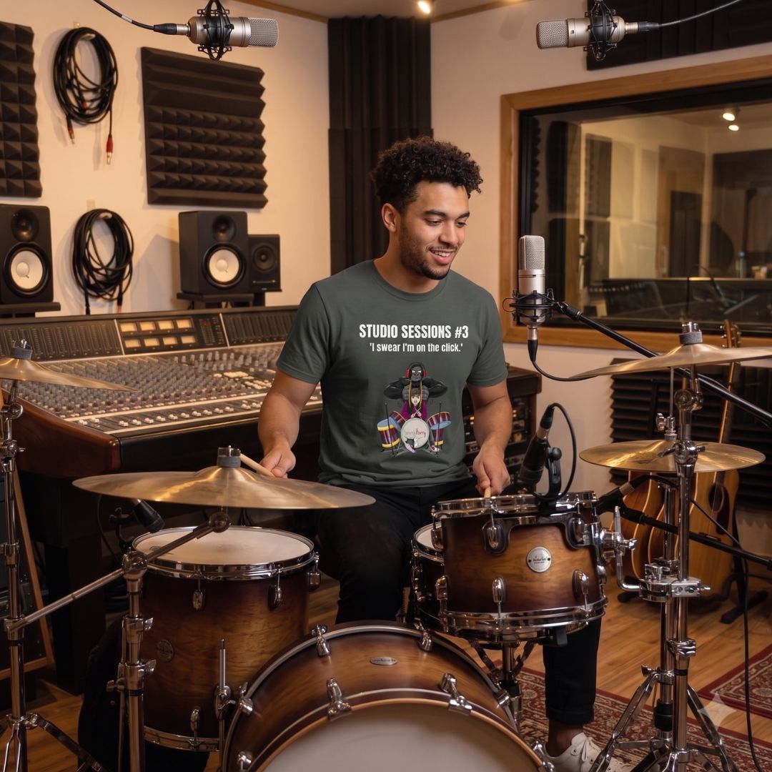 SmashHarry Men's Basic T-Shirt — Studio Sessions #3 Drums