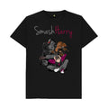smashharry mens organic black t-shirt with guitar image