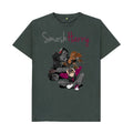 smashharry mens organic dark grey t-shirt with guitar image