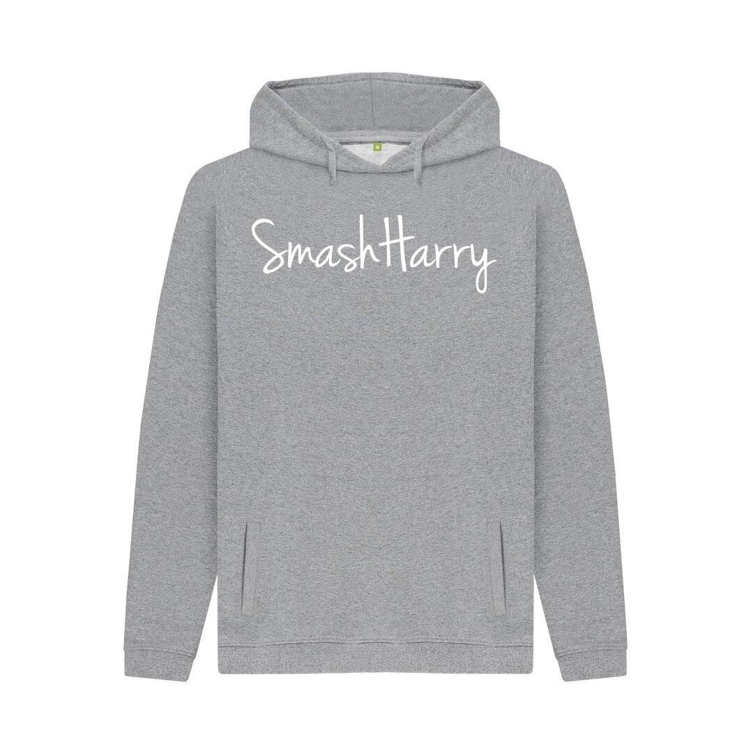 smashharry mens organic light heather pullover hoodie