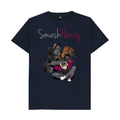 smashharry mens organic navy blue t-shirt with guitar image